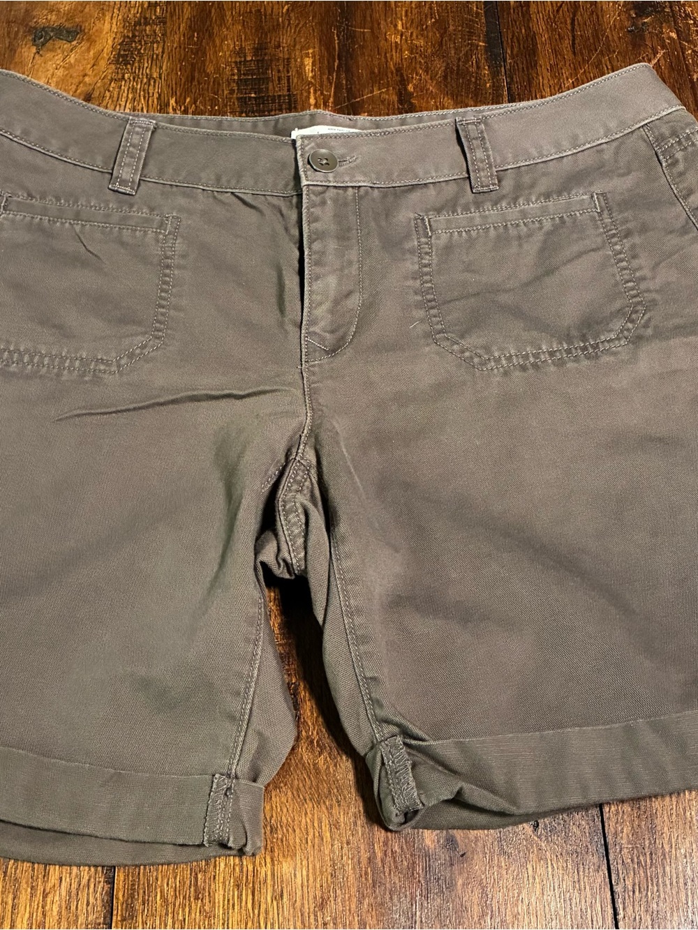 LOFT Brown-Tone Casual Bermuda Shorts
